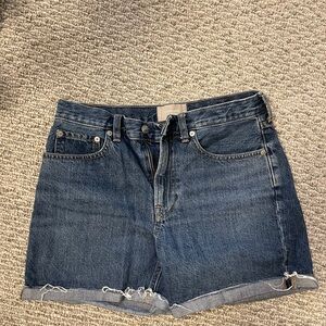 Everlane Women's Denim Shorts - Dark Blue